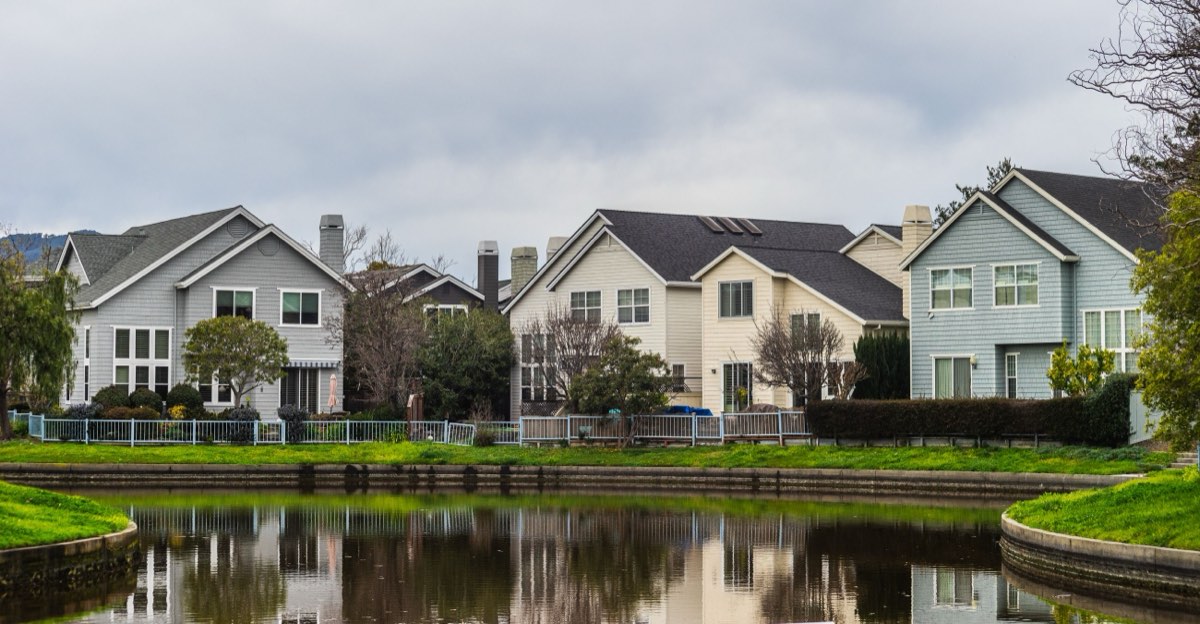 Riverside residential houses